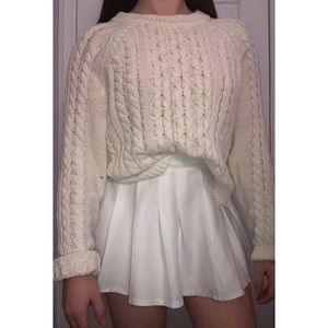chunky knit beige sweater